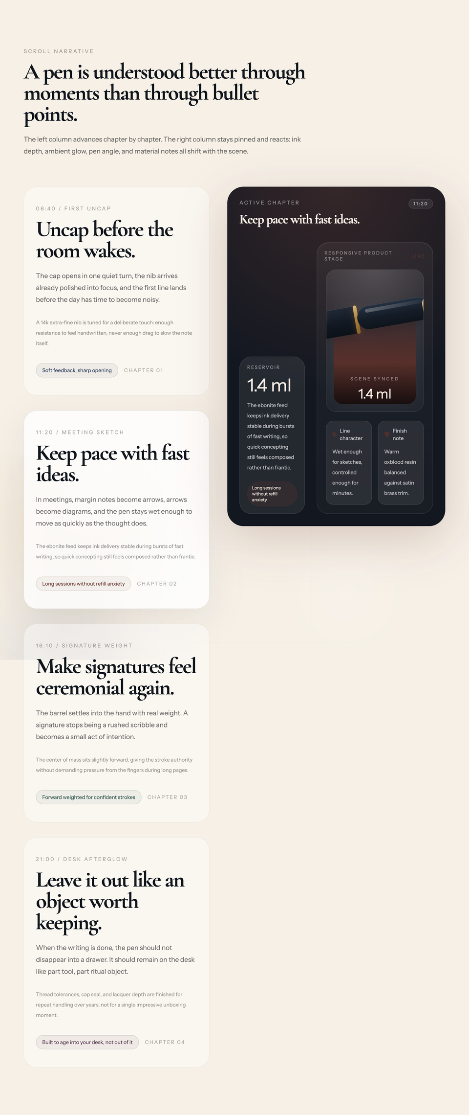 Aurelia No.7 scroll narrative section